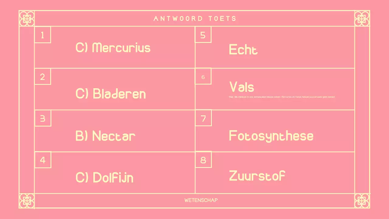 Schattige Roze Oosterse Quiz Layout