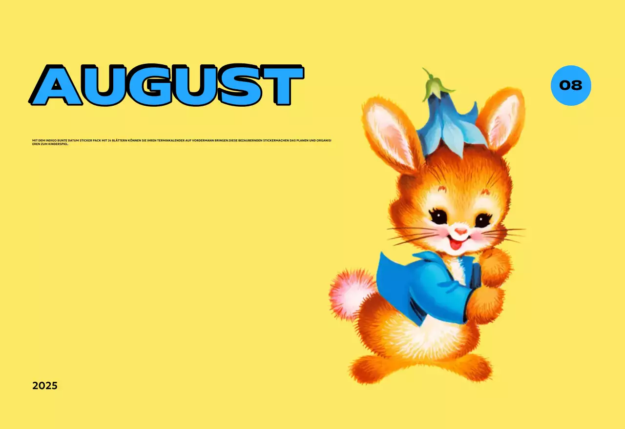 Bunte Kalender mit einer Vielzahl von Retro-Illustrationen