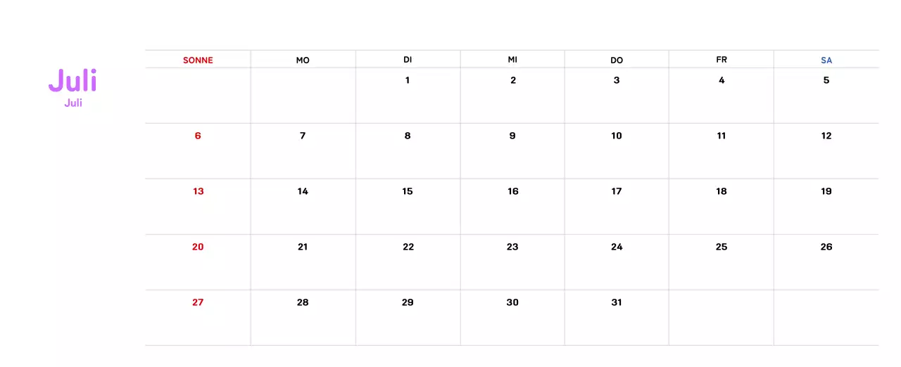 Neujahrskalender mit warmen Illustrationen