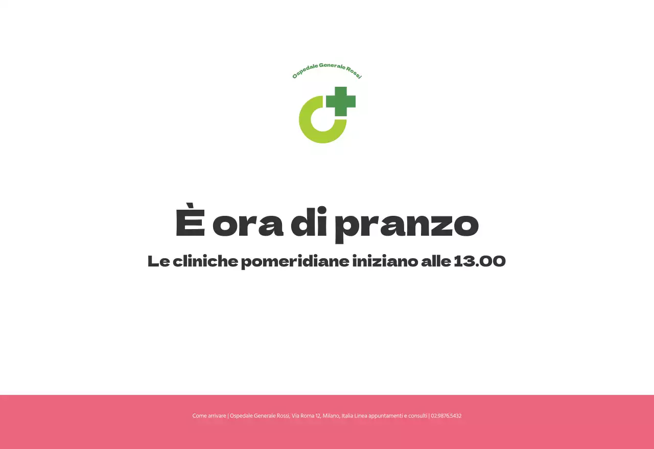 Un ospedale festivo con illustrazioni a tema salute e famiglia e accenti colorati