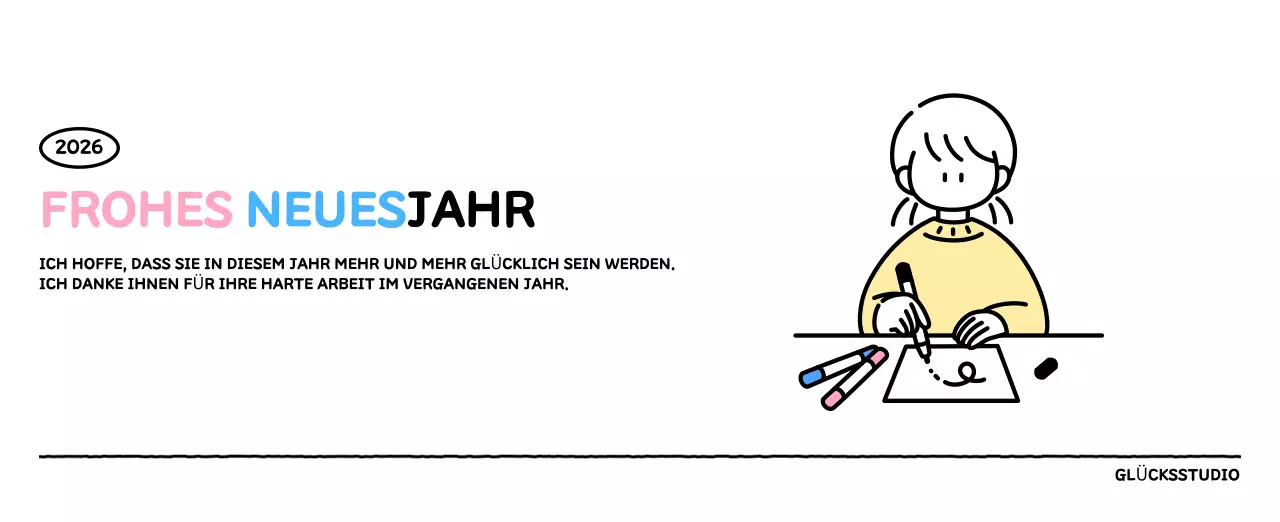 Illustrierter Kalender mit schönem Linienstil