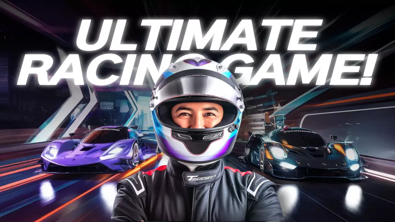 Black Trendy Racing Promotion YouTube Thumbnail