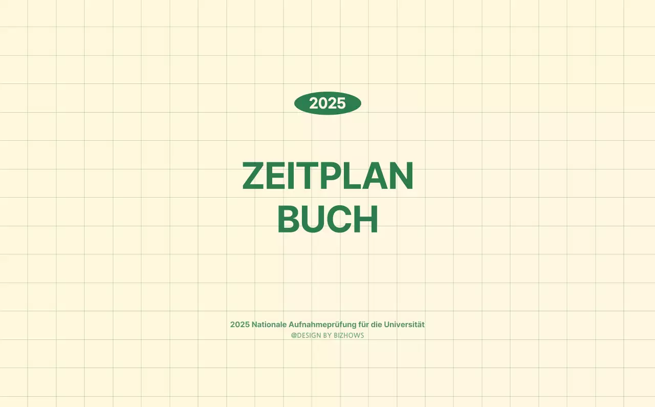 SAT D-Day Notizblock Konzept Wandkalender in grün und hellgelb