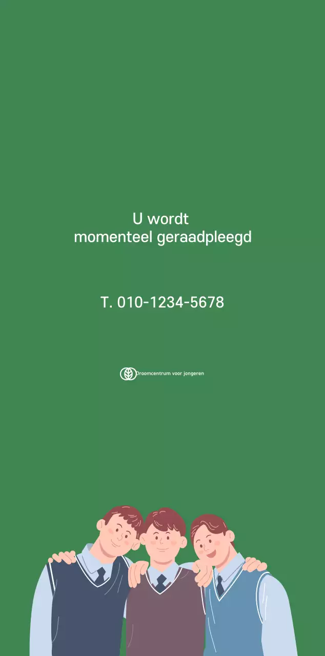 Kalender met jeugdillustraties op een geelgroene achtergrond