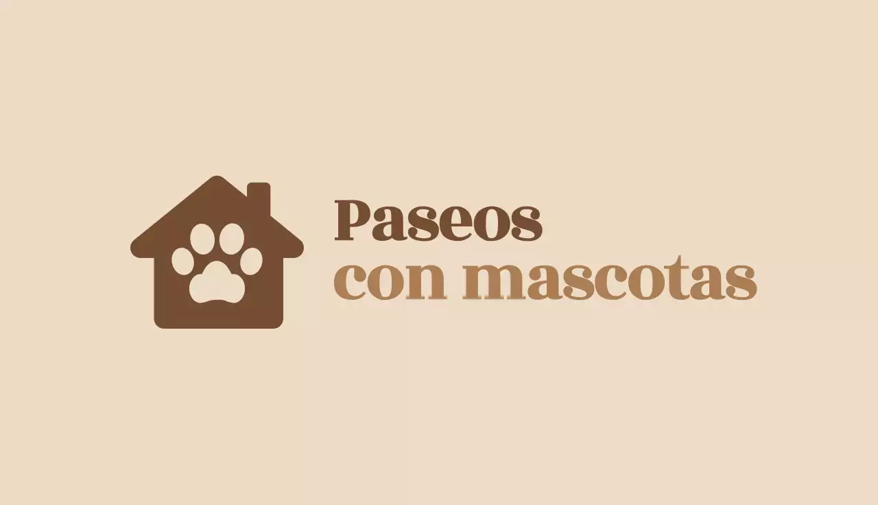 tarjeta de visita beige minimalista para mascotas
