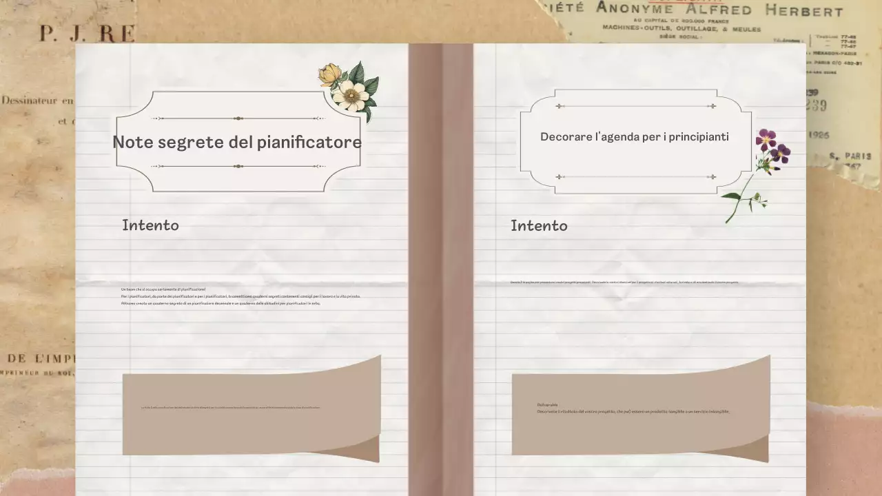 Vi presentiamo l'agenda vintage marrone