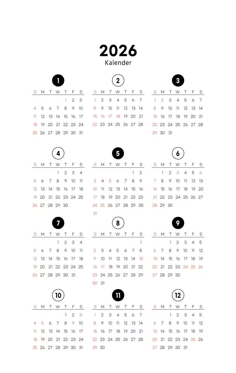 Eenvoudige bureaukalender met koffiefoto's voor cafés in witte tinten