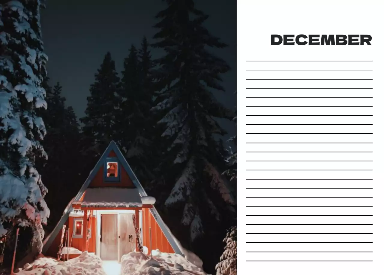 Sky photo clean calendar