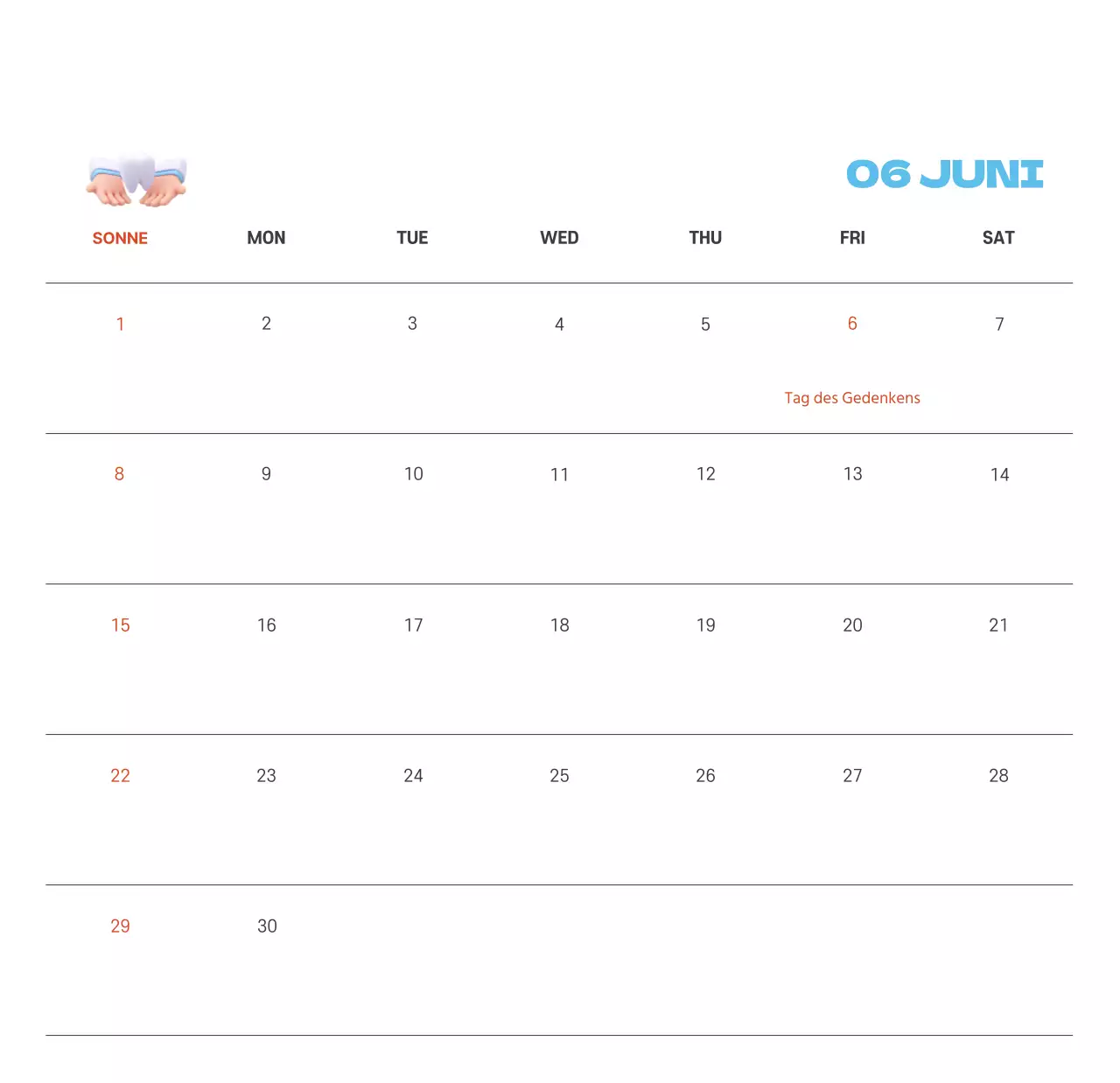 Ein festliches Krankenhaus mit Illustrationen zum Thema Gesundheit und Familie und farbenfrohen Akzenten