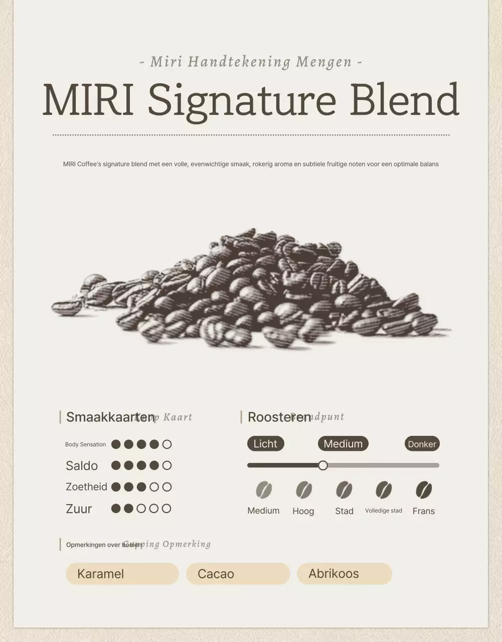 Beige en bruine vintage koffiebonen detailpagina