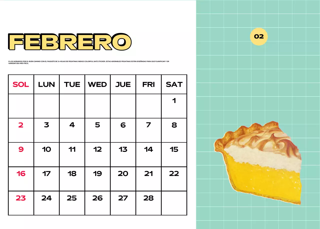 Coloridos calendarios con diversas ilustraciones retro