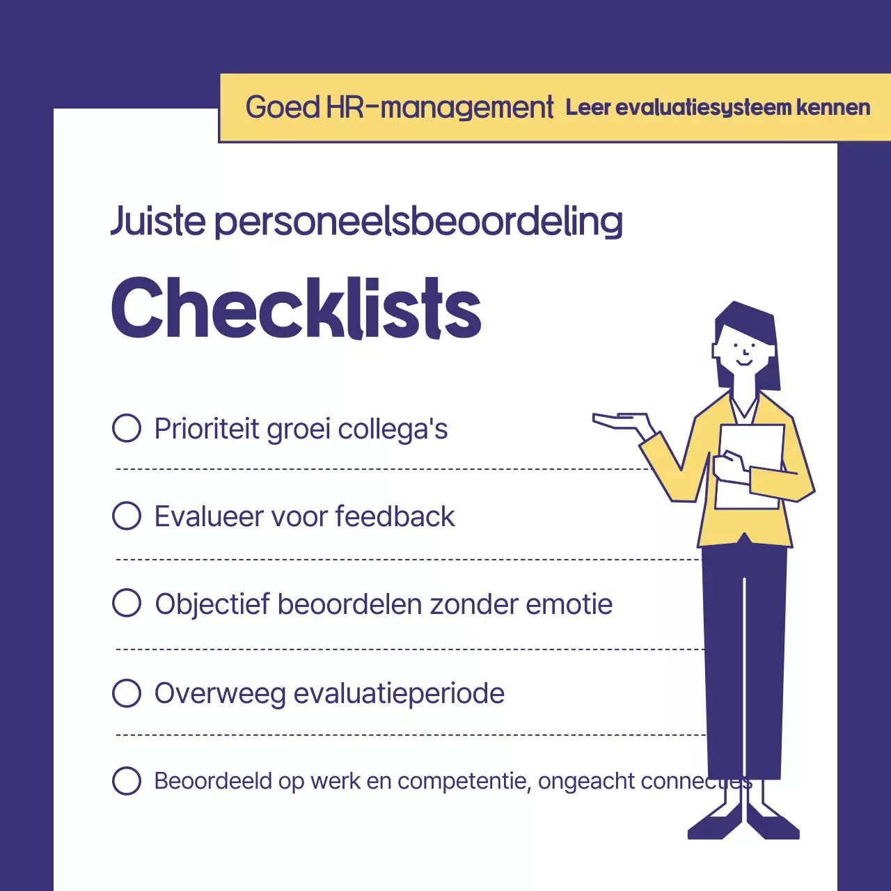 Blauwe moderne HR-managementtraining