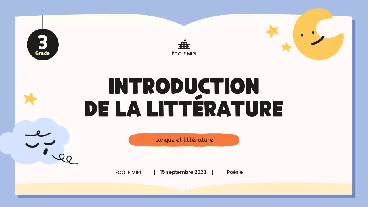 cours de littérature fantaisiste bleue