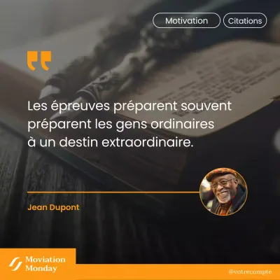 poster de motivation simple orange