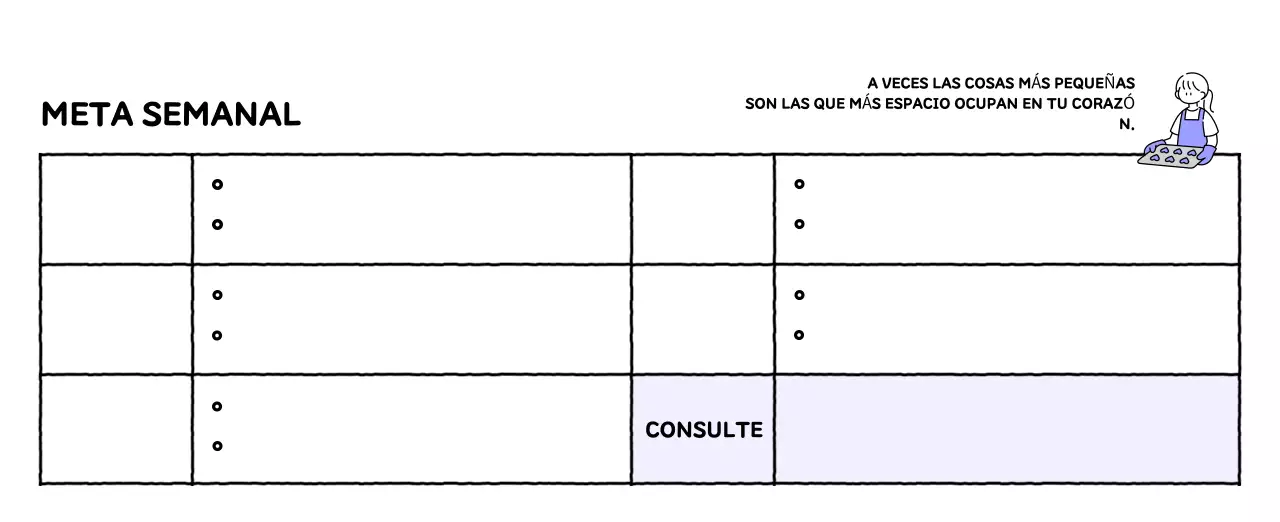 Calendario ilustrado con un bonito estilo de líneas
