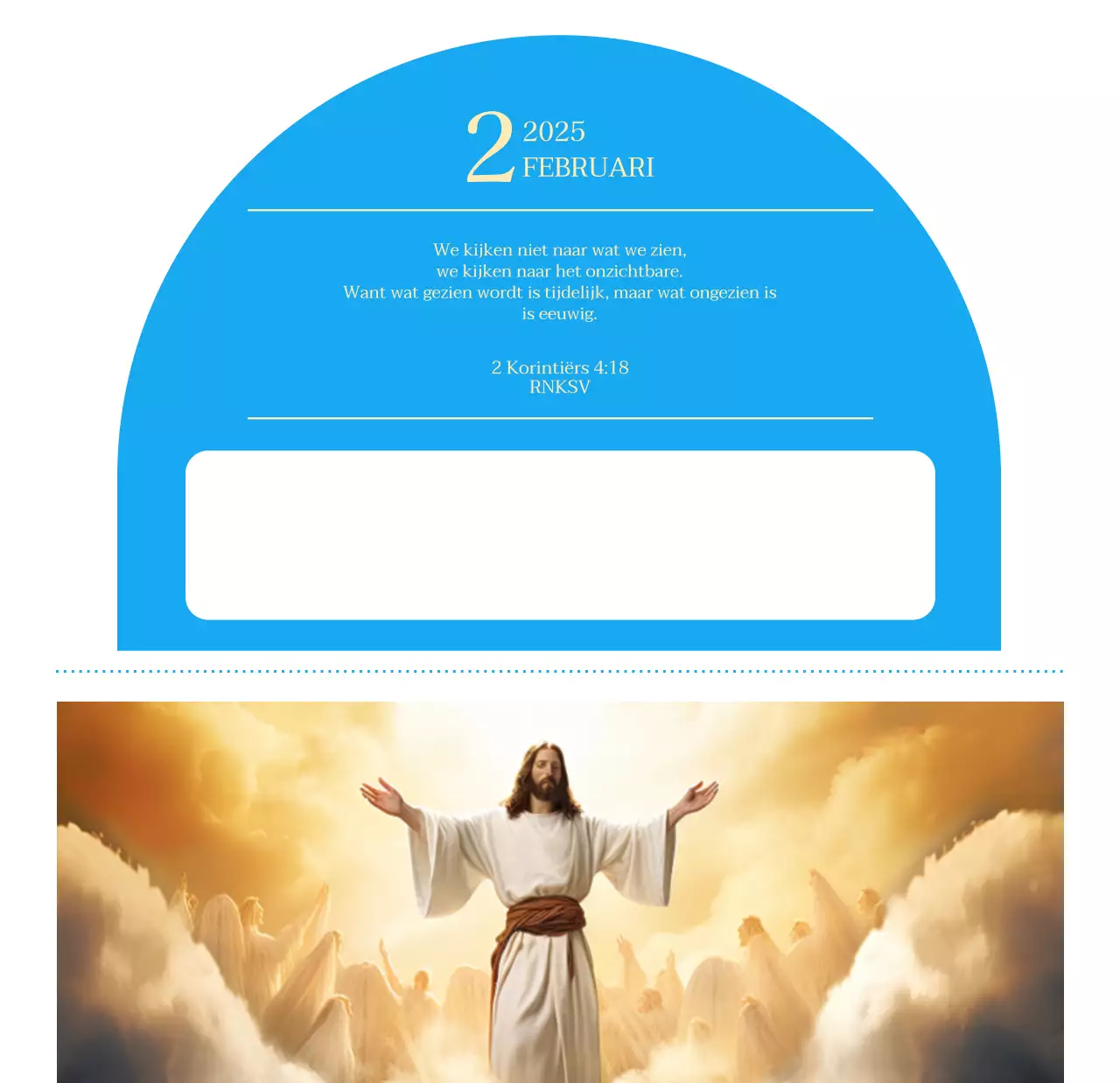 Blauw modern concept kerkkalender