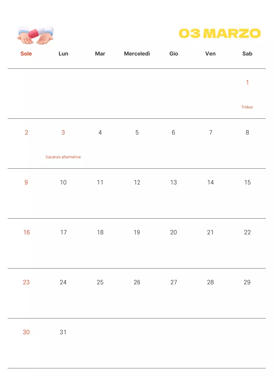 Un ospedale festivo con illustrazioni a tema salute e famiglia e accenti colorati