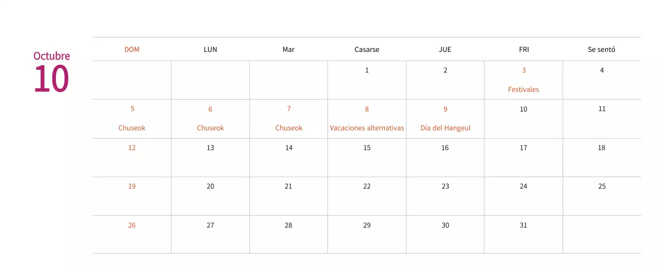 Calendario de Año Nuevo con cálidas ilustraciones