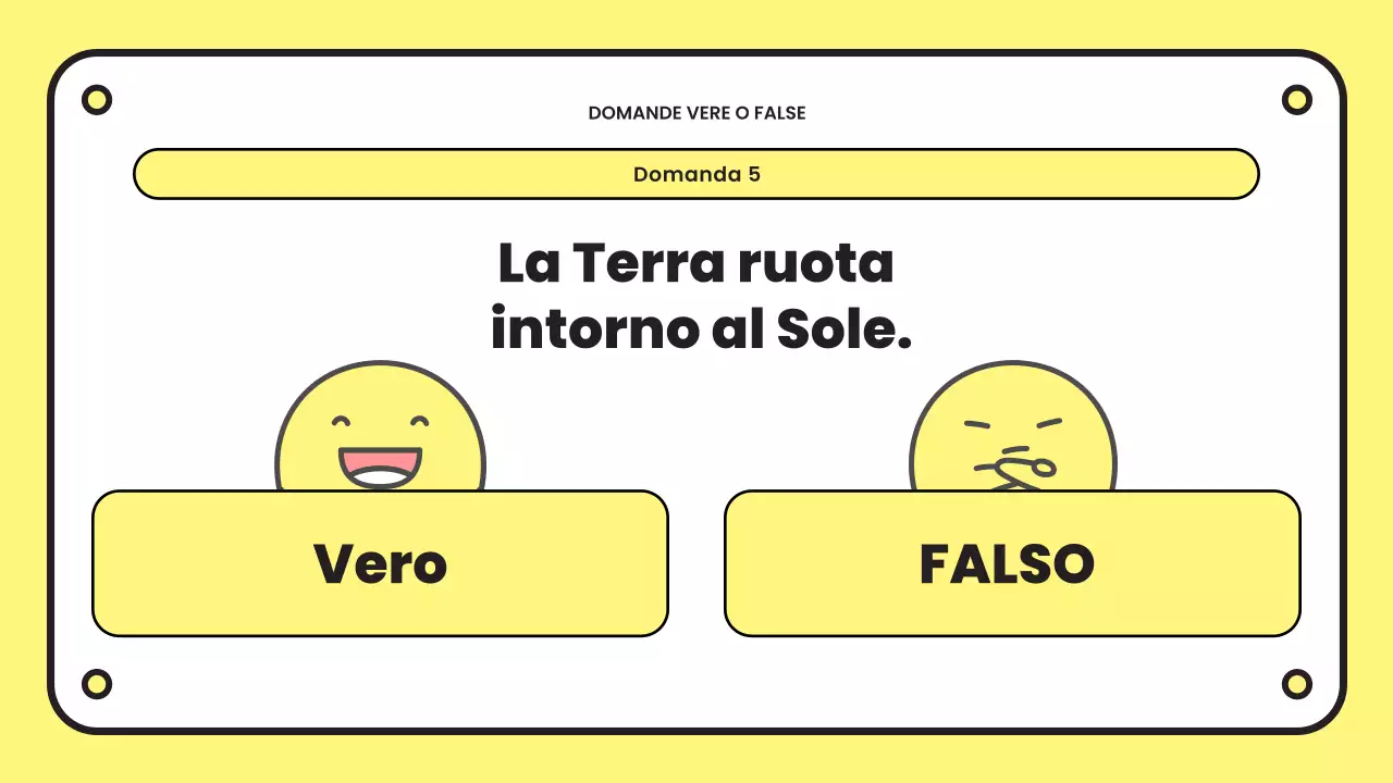 giallo semplice presentazione del quiz