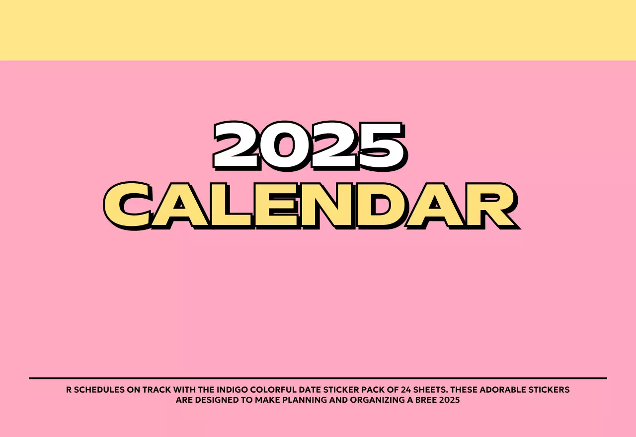 様々なレトロなイラストが描かれたカラフルなカレンダーカレンダー