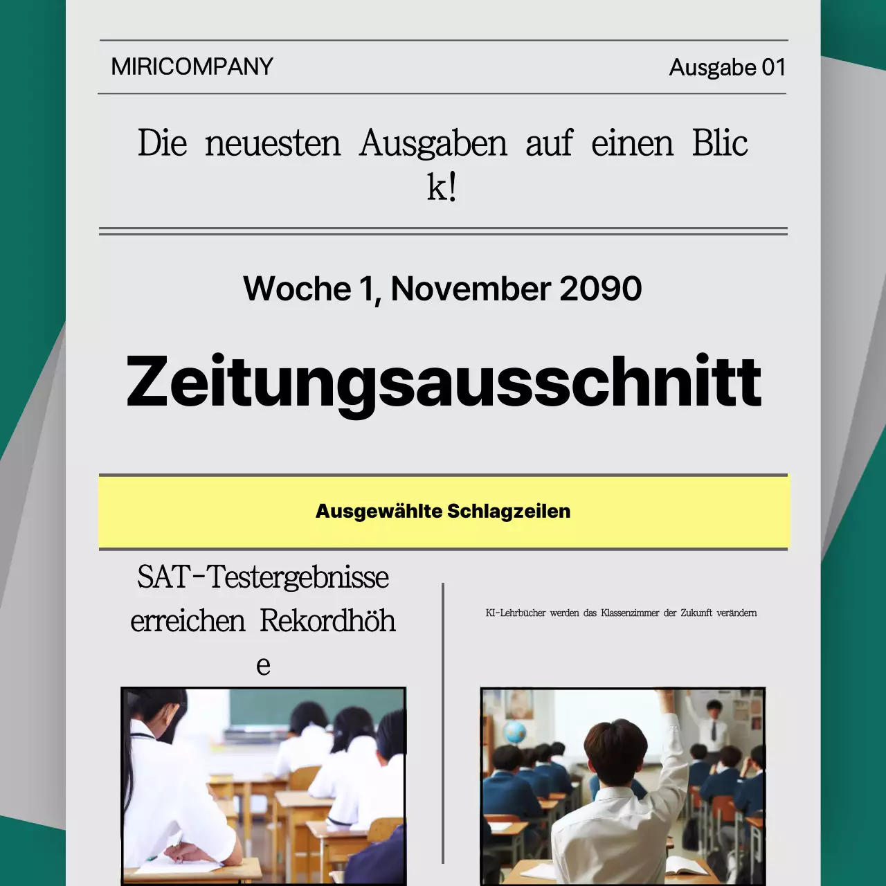 Graue moderne Ausbildungsinformationen liefern