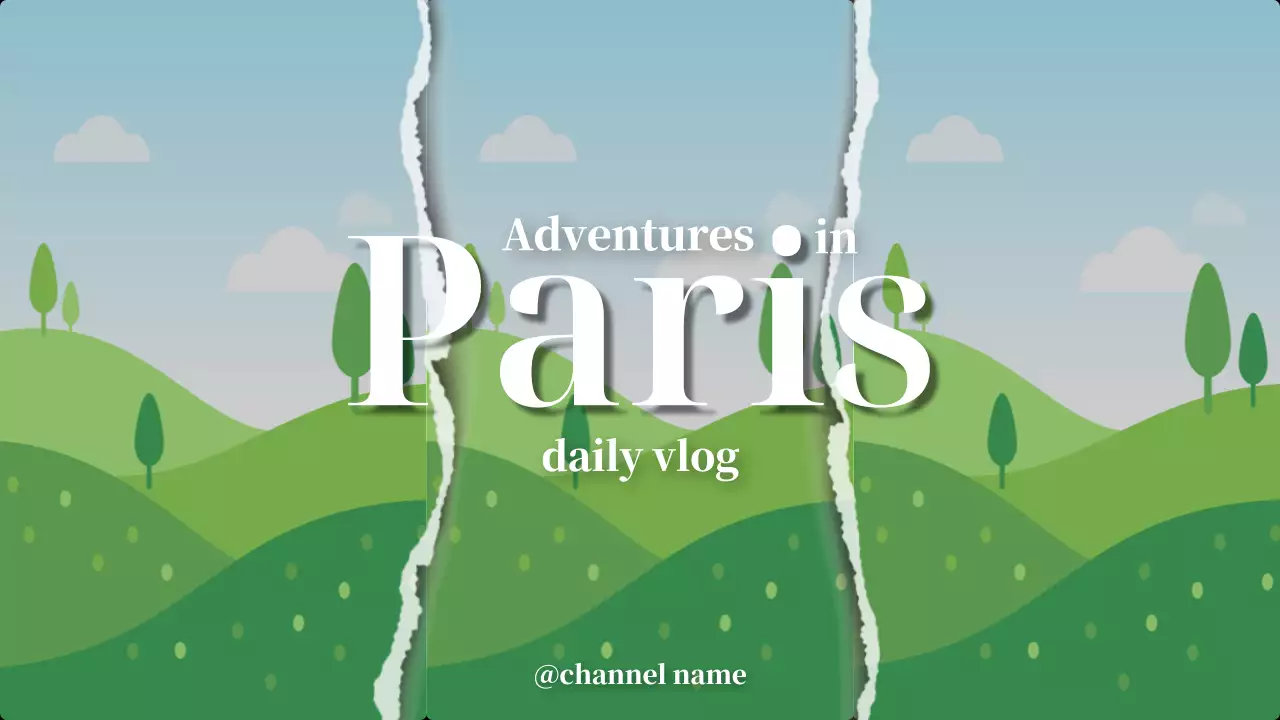 Beige Vintage Paris Vlog Invitation YouTube Thumbnail