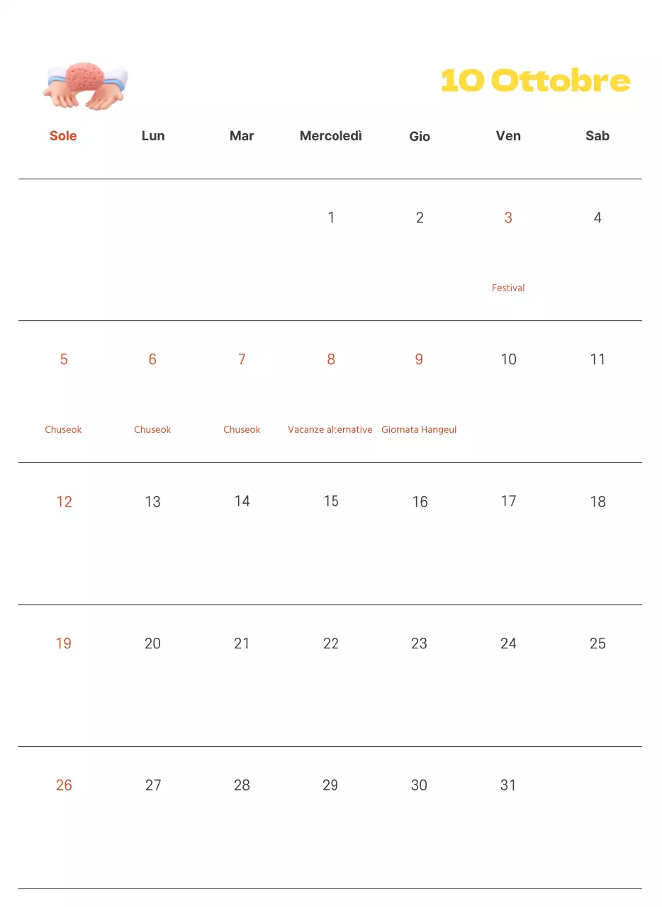 Un ospedale festivo con illustrazioni a tema salute e famiglia e accenti colorati