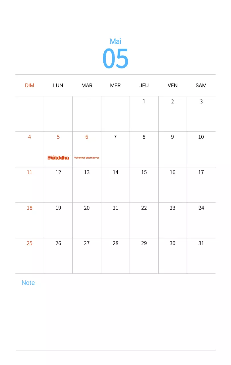 Calendrier du Nouvel An avec illustrations chaleureuses