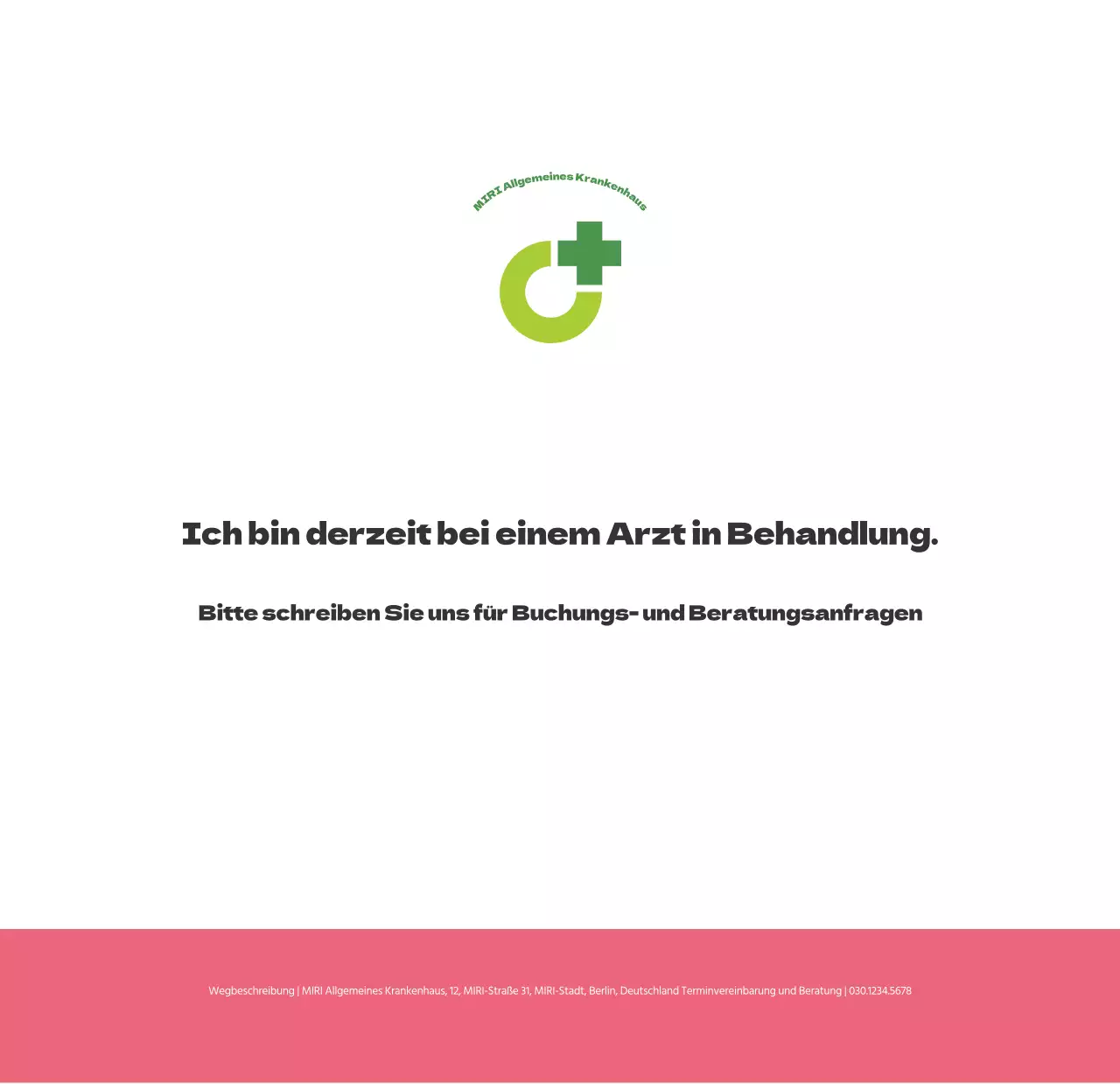 Ein festliches Krankenhaus mit Illustrationen zum Thema Gesundheit und Familie und farbenfrohen Akzenten