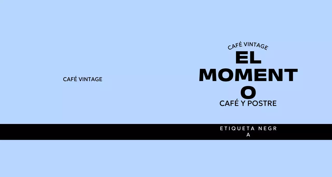 Promover un café vintage azul claro