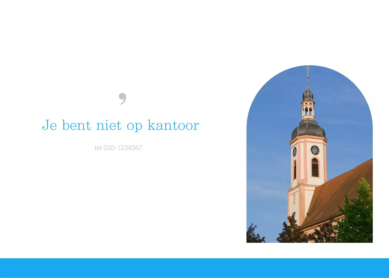 Blauw modern concept kerkkalender