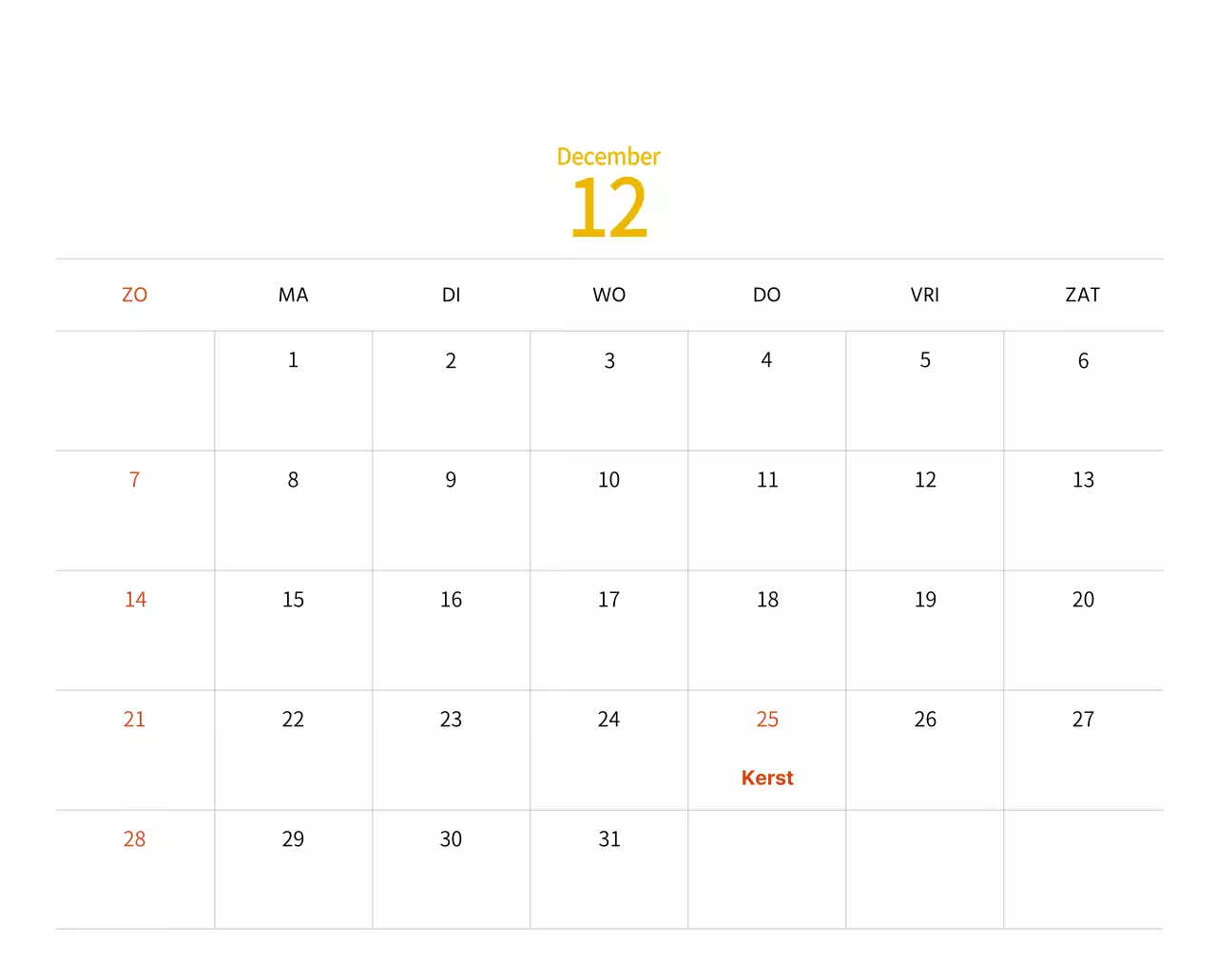 Nieuwjaarskalender met een warme geïllustreerde uitstraling
