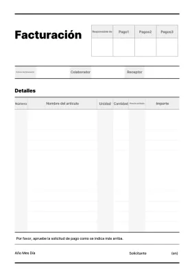 Informe de cuentas por pagar sencillo, en blanco y negro