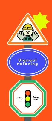 Oranje basis verkeersveiligheidsinformatie