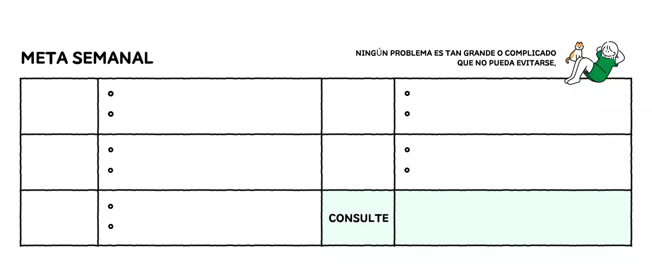 Calendario ilustrado con un bonito estilo de líneas