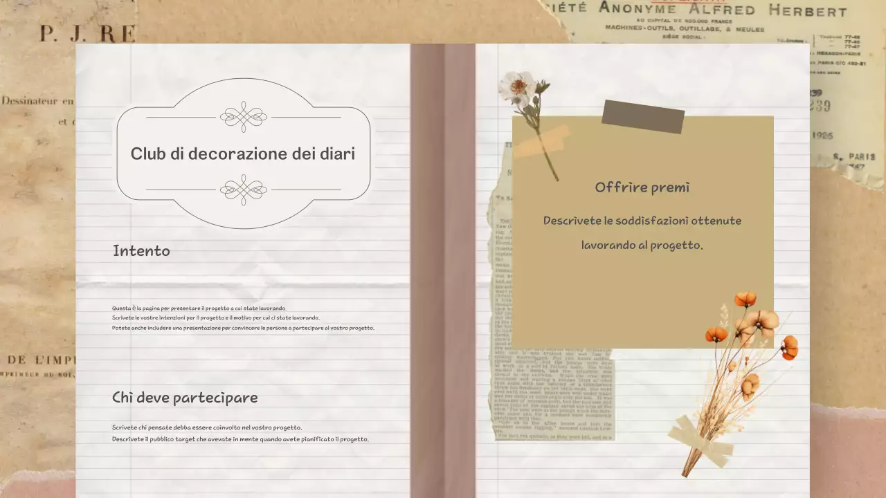 Vi presentiamo l'agenda vintage marrone