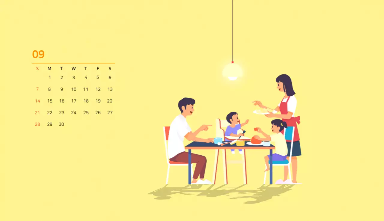 Illustration d'une famille multicolore