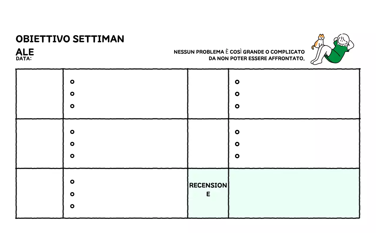 Calendario illustrato con un grazioso stile di linee