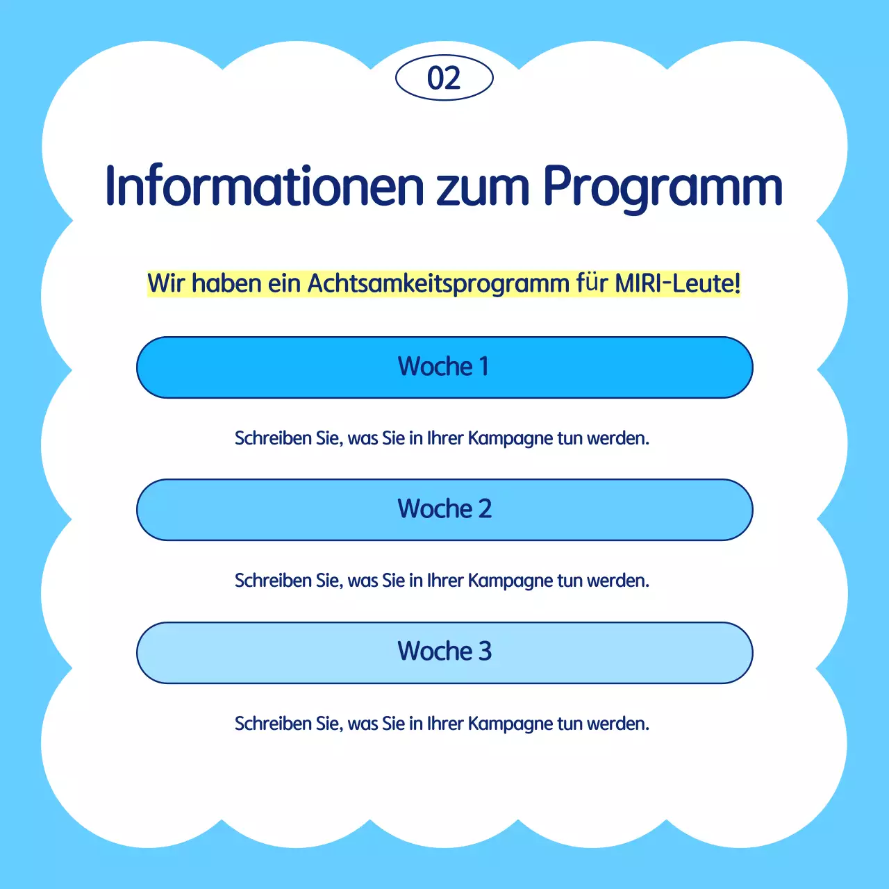 Hellblau Einfacher Kampagnenleitfaden