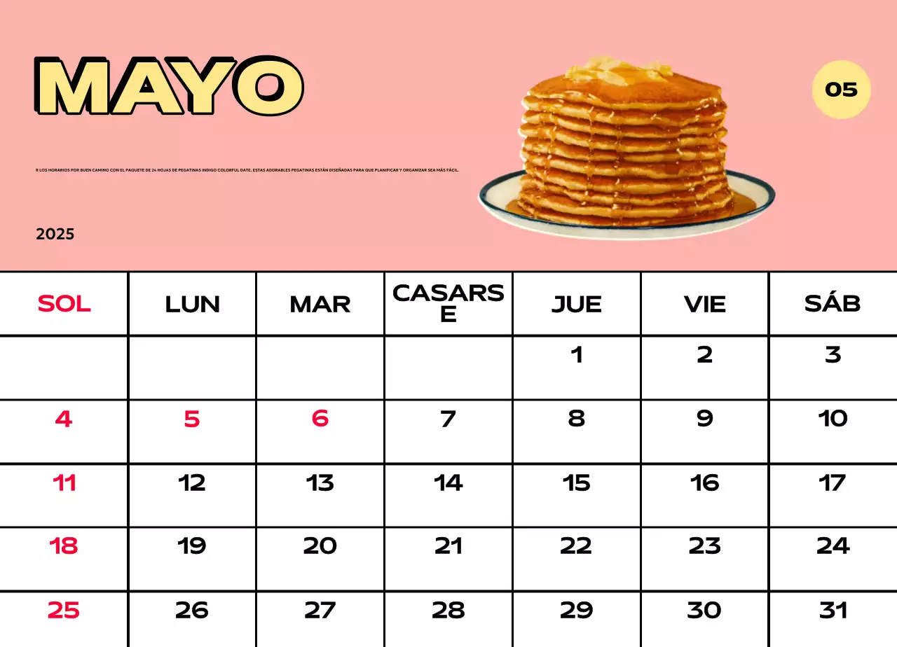 Coloridos calendarios con diversas ilustraciones retro