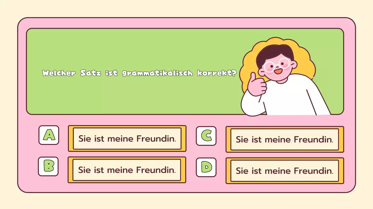 Spielerisches Quiz-Layout für die Grundschule