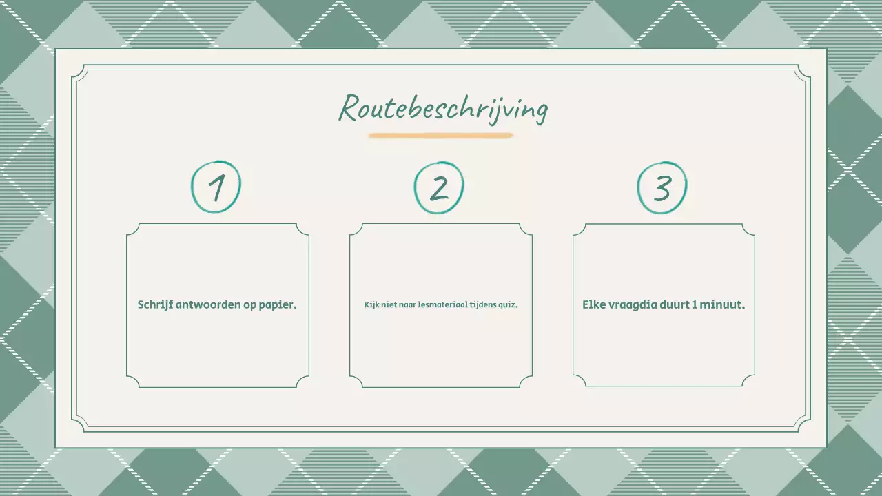 Preppy Leuke Groene School Quiz Presentatie