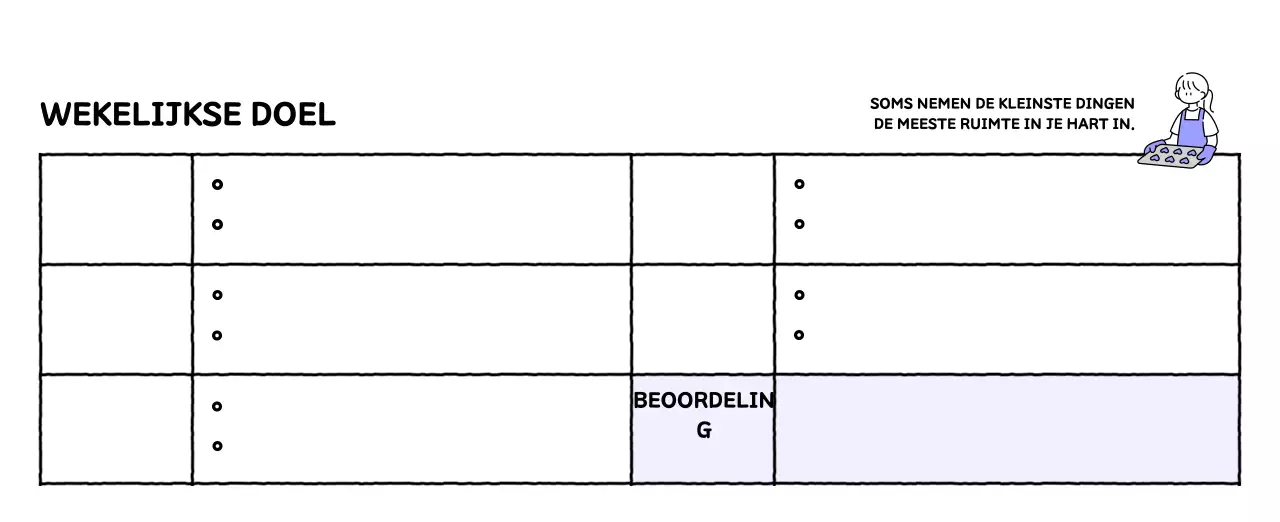Geïllustreerde kalender met een mooie lijnstijl
