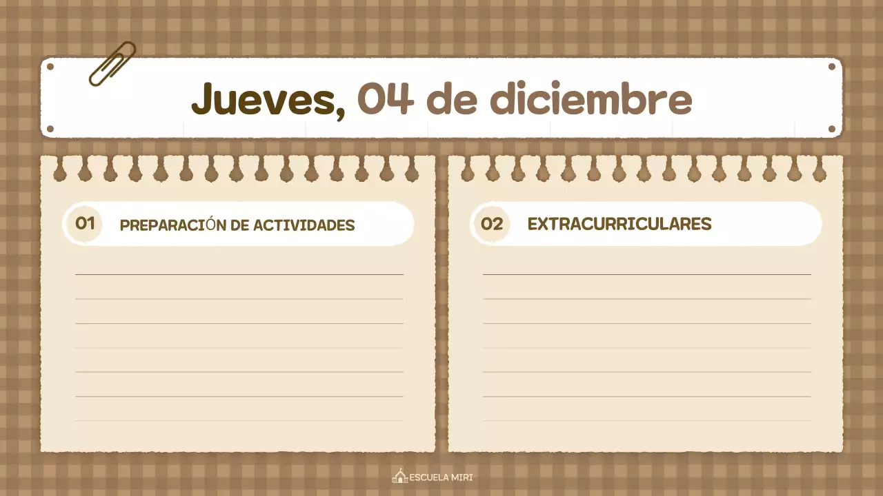 agenda de clase vintage beige