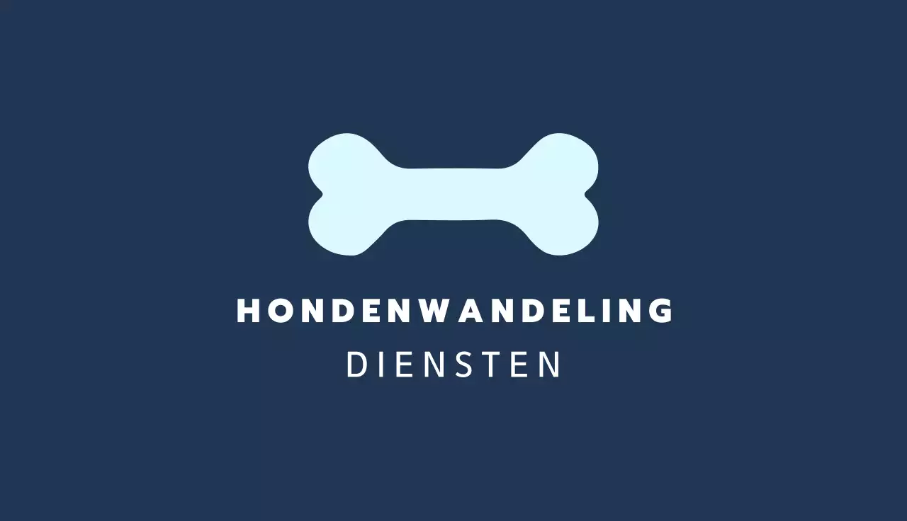 blauw minimalistisch visitekaartje