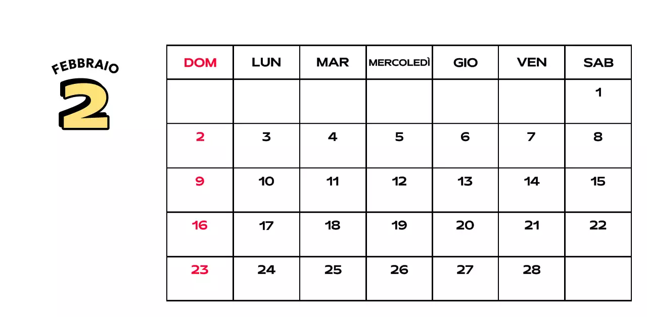 Calendari colorati con una varietà di illustrazioni retrò