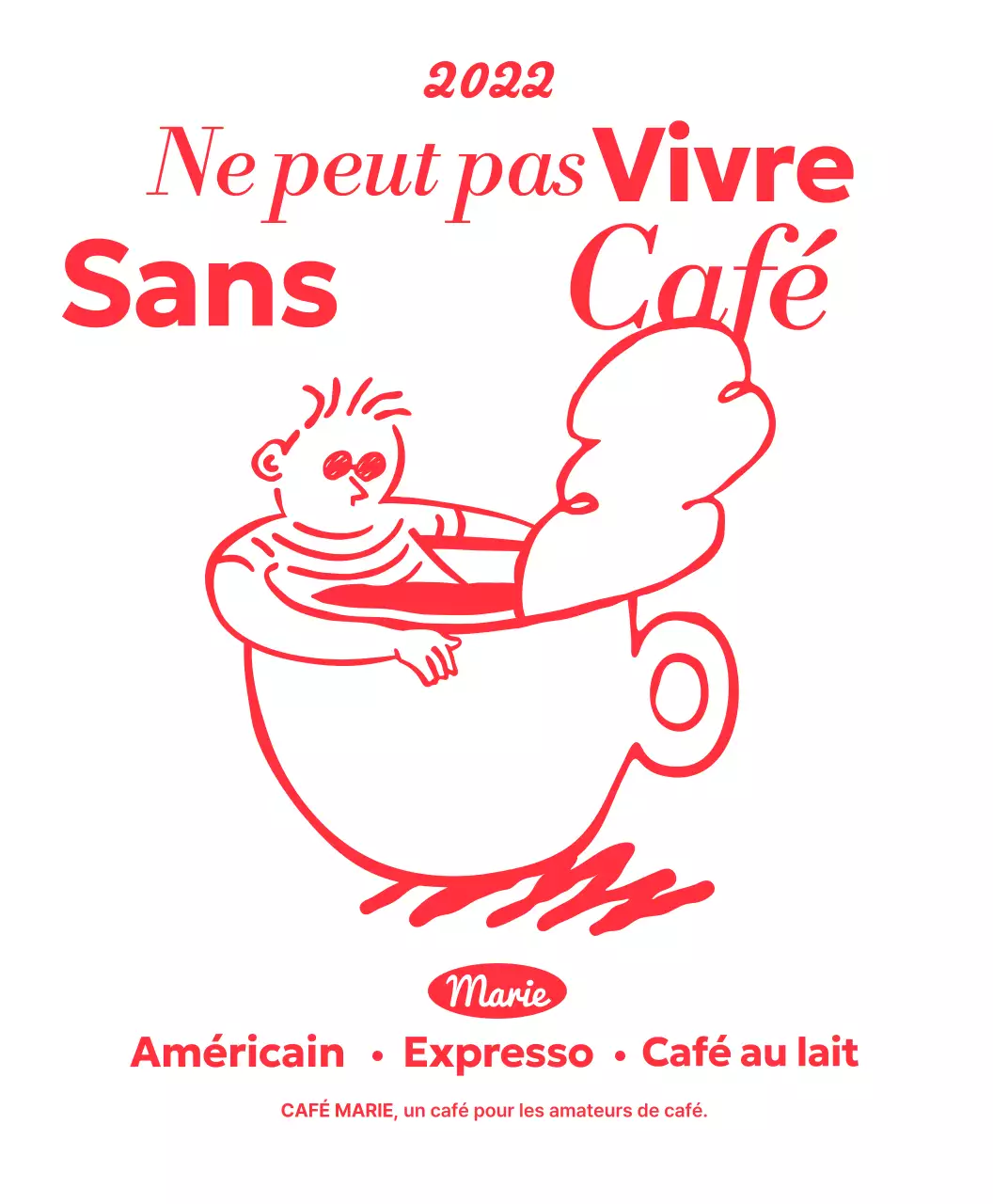 Promouvoir le café moderne blanc