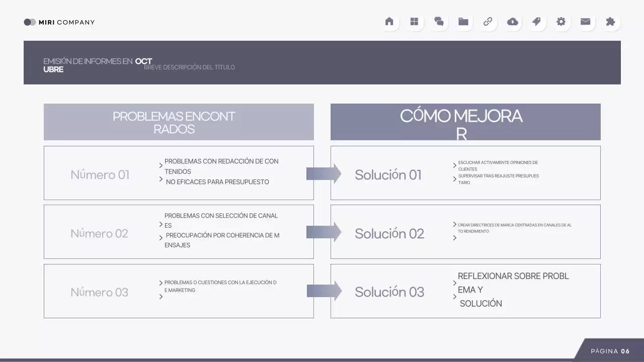 Análisis de informes modernos grises