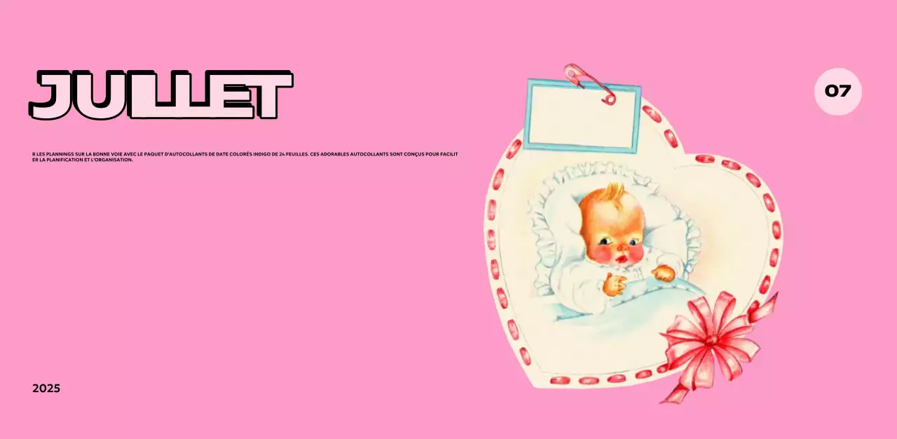 Calendriers colorés avec une variété d'illustrations rétro