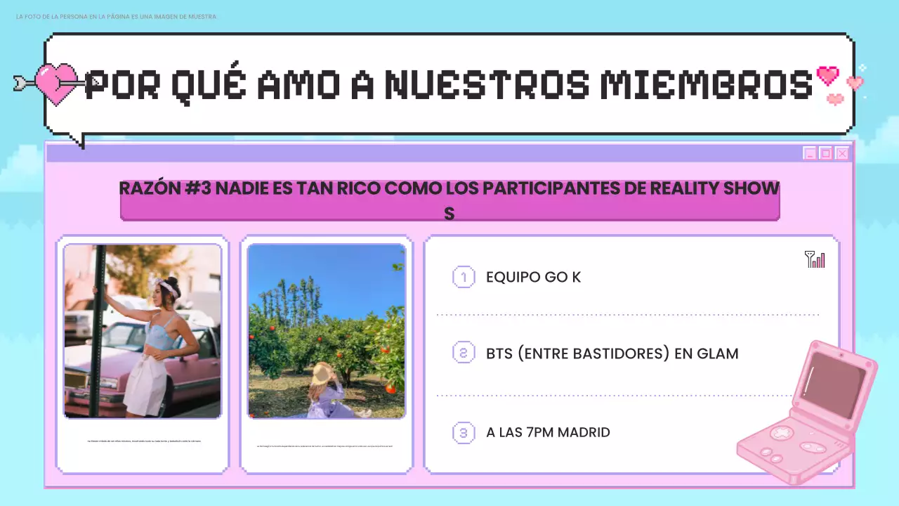 encanto retro rosa promoción